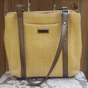Liz Claiborne wicker style shoulder bag